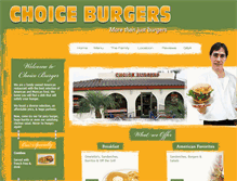 Tablet Screenshot of choiceburgers.net